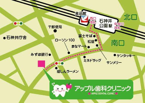 石神井公園の地図